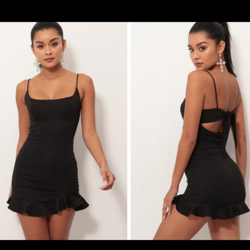 Xs Lucy in the sky open black mini homecoming cocktail formal party dress mini